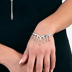 Lucy Q Drip Collection Cuff Bracelet in Sterling Silver (7.50 In)