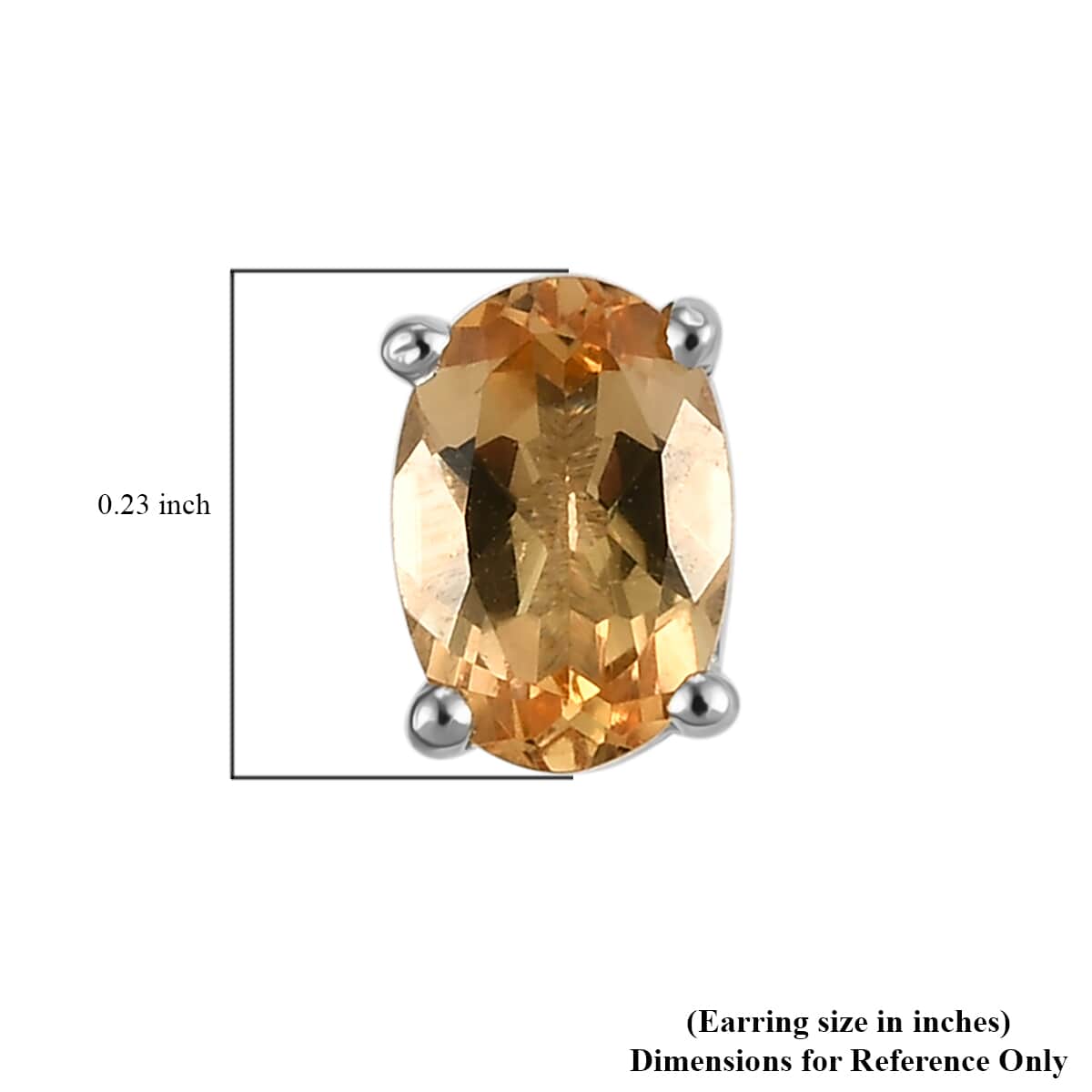 Imperial Topaz Stud Earrings in Platinum Over Sterling Silver 1.00 ctw image number 4