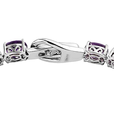 Moroccan Amethyst Tennis Bracelet in Platinum Over Sterling Silver (7.25 In) 15 Grams 23.25 ctw
