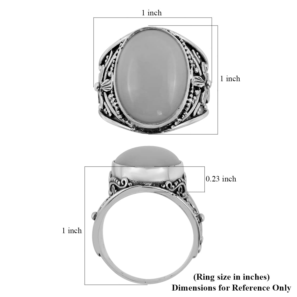 Bali Legacy Peruvian Pink Opal Ring in Sterling Silver (Size 11.0) 10 Grams 16.90 ctw image number 5