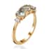 Luxoro 14K Yellow Gold AAA Narsipatnam Alexandrite and G-H I2 Diamond Trilogy Ring (Size 8.0) 2.35 Grams 1.15 image number 3