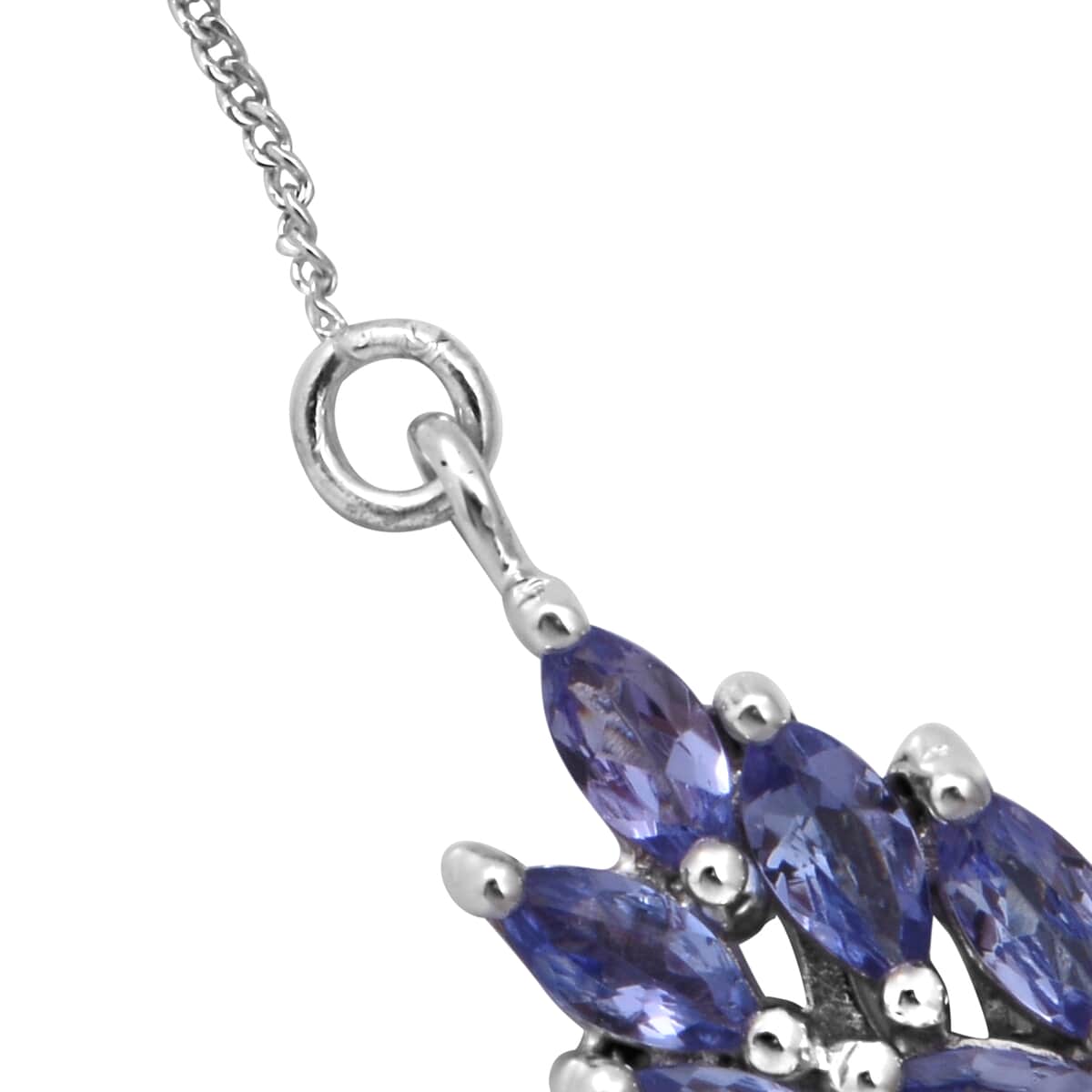 Tanzanite Necklace 18 Inches in Platinum Over Sterling Silver 5.50 ctw image number 2