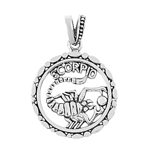 Sterling Silver Scorpio Zodiac Pendant 3 Grams