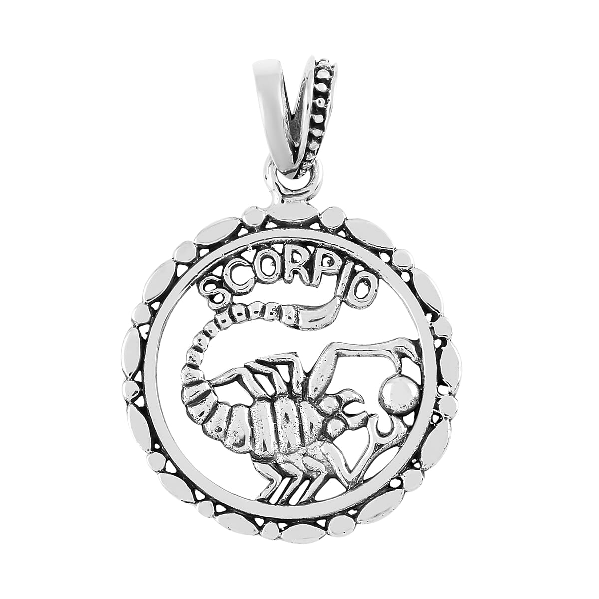 Sterling Silver Scorpio Zodiac Pendant 3 Grams image number 0