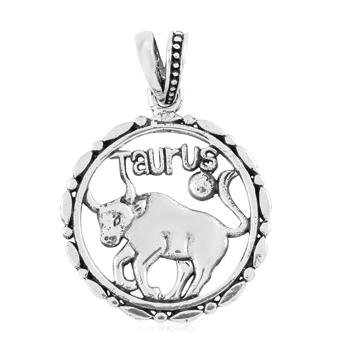 Sterling Silver Taurus Zodiac Pendant 3 Grams image number 0