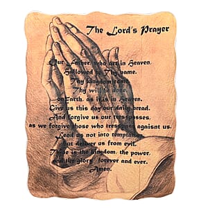 Inspirational Quotes Bed Throw Quilt Blankets - Praying Hands, The Lords Prayer