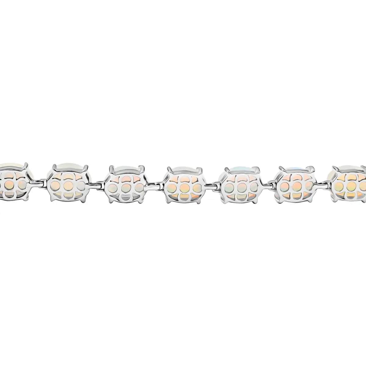 TLV AAA Ethiopian Welo Opal Tennis Bracelet in Platinum Over Sterling Silver (8.00 In) (11.70 g) 21.15 ctw image number 4