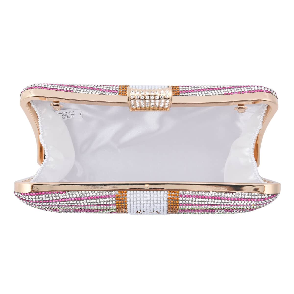 Pink & Multi Color Crystal Dollar Clutch Bag for Women with Detachable Chain Strap | Women Purse | Designer Bags | Ladies Purse | Handbags for Women image number 5