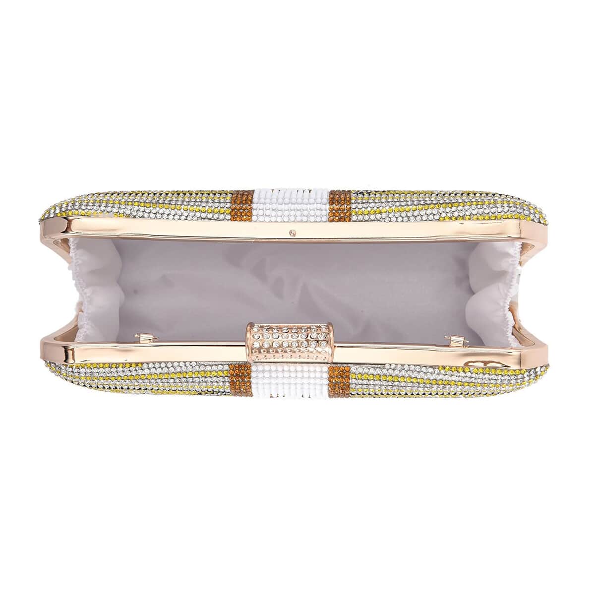 Yellow Crystal Dollar Clutch Bag for Women with Detachable Chain Strap | Women Purse | Designer Bags | Ladies Purse | Handbags for Women image number 6