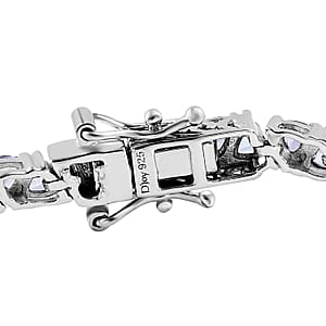 Tanzanite Tennis Bracelet in Platinum Over Sterling Silver (7.25 In) 6.50 ctw