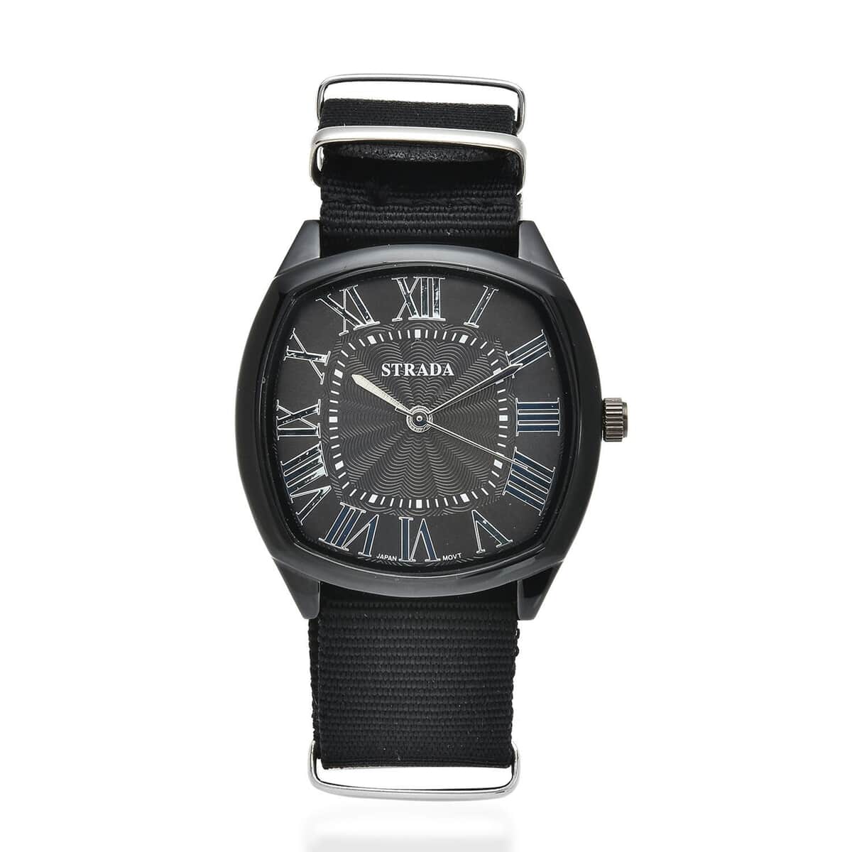 STRADA Japanese Movement Watch with Black Nylon Strap (41.40x39.88mm) (5.25-7.75 In) image number 0