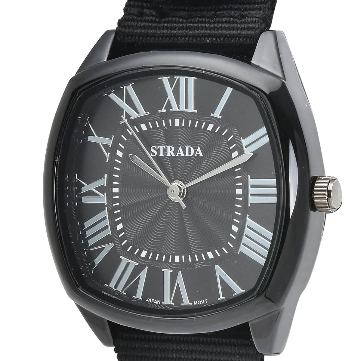 STRADA Japanese Movement Watch with Black Nylon Strap (41.40x39.88mm) (5.25-7.75 In) image number 3