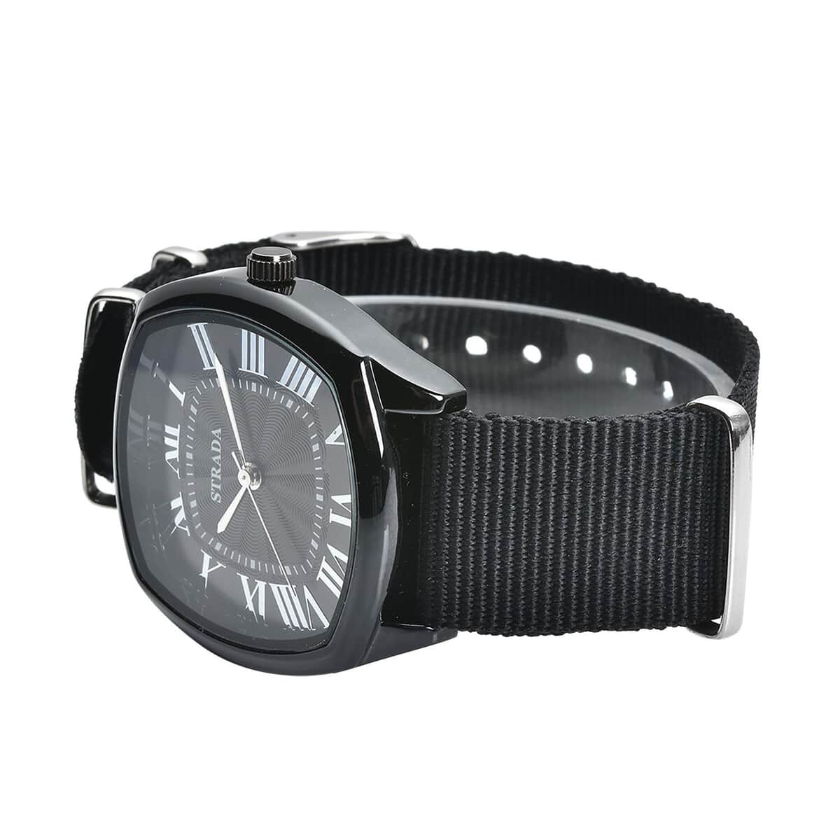 STRADA Japanese Movement Watch with Black Nylon Strap (41.40x39.88mm) (5.25-7.75 In) image number 4