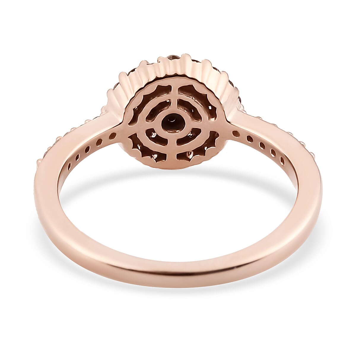 Luxoro SGL Certified 10K Rose Gold I3 Natural Pink Diamond Ring (Size 8.0) 0.50 ctw image number 4