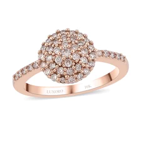 Luxoro SGL Certified 10K Rose Gold I3 Natural Pink Diamond Ring (Size 9.0) 0.50 ctw image number 0