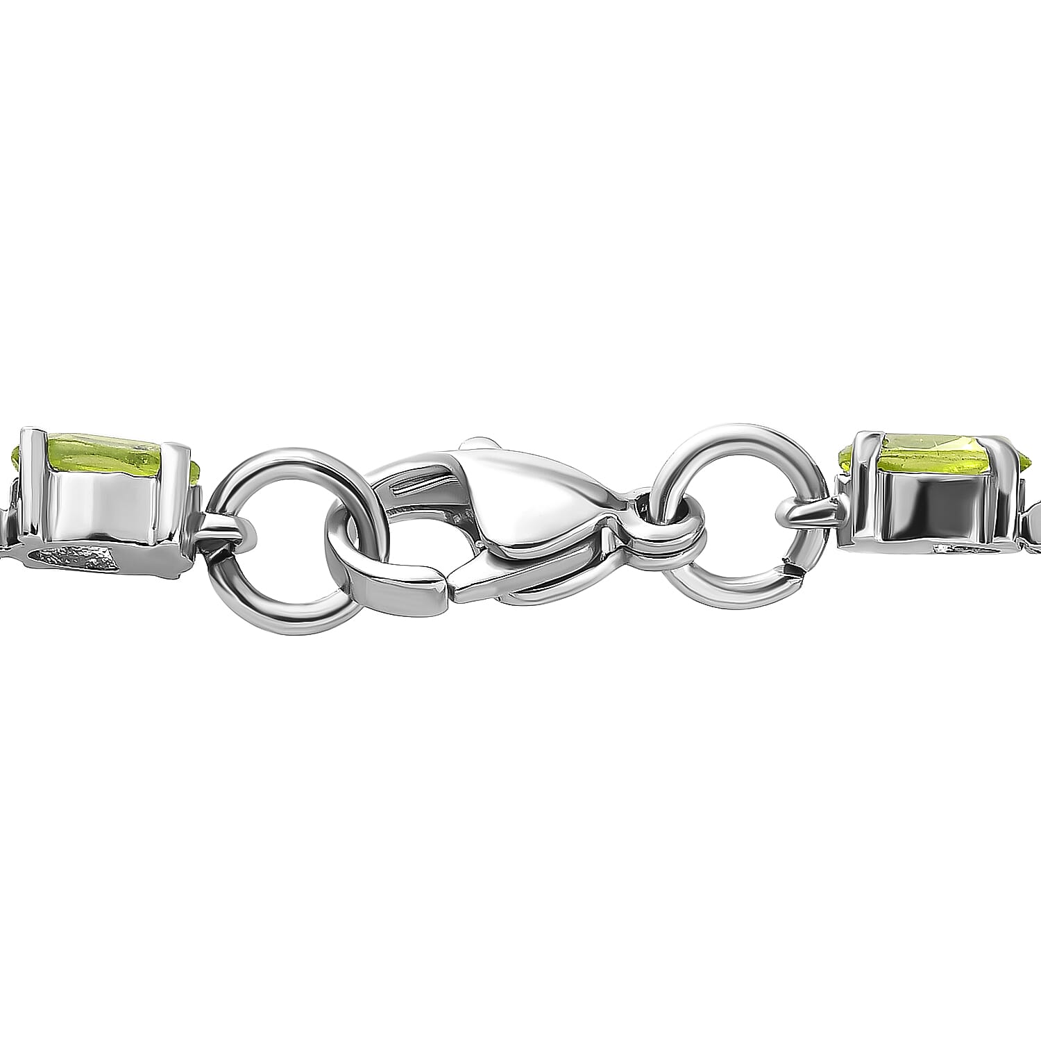 Hebei Peridot 10.35 ctw Bracelet in Stainless Steel (7.50 In)