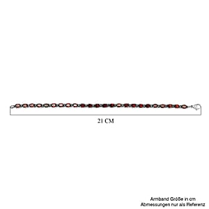Mozambique Garnet 12.75 ctw Bracelet in Stainless Steel (8.00 In)