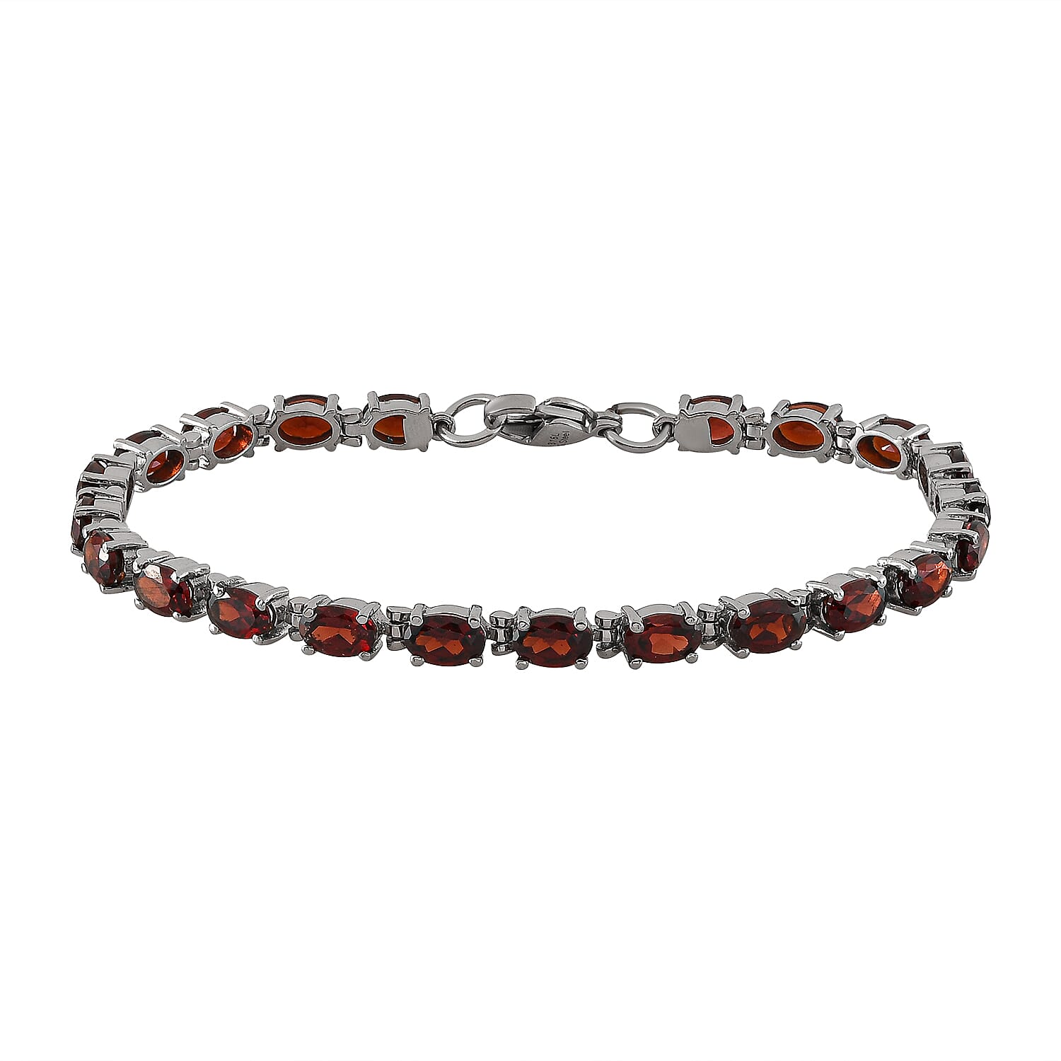 Mozambique Garnet 11.65 ctw Bracelet in Stainless Steel (7.50 In)