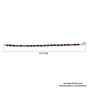 Mozambique Garnet 11.65 ctw Bracelet in Stainless Steel (7.50 In)