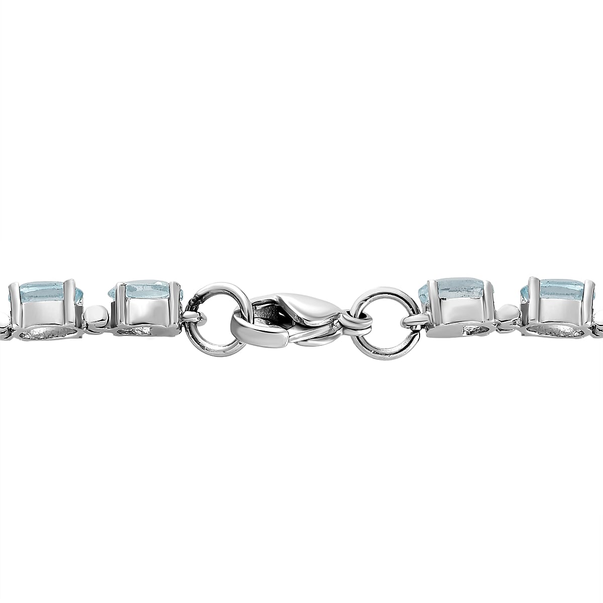 Sky Blue Topaz 12.90 ctw Bracelet in Stainless Steel (7.50 In) image number 3
