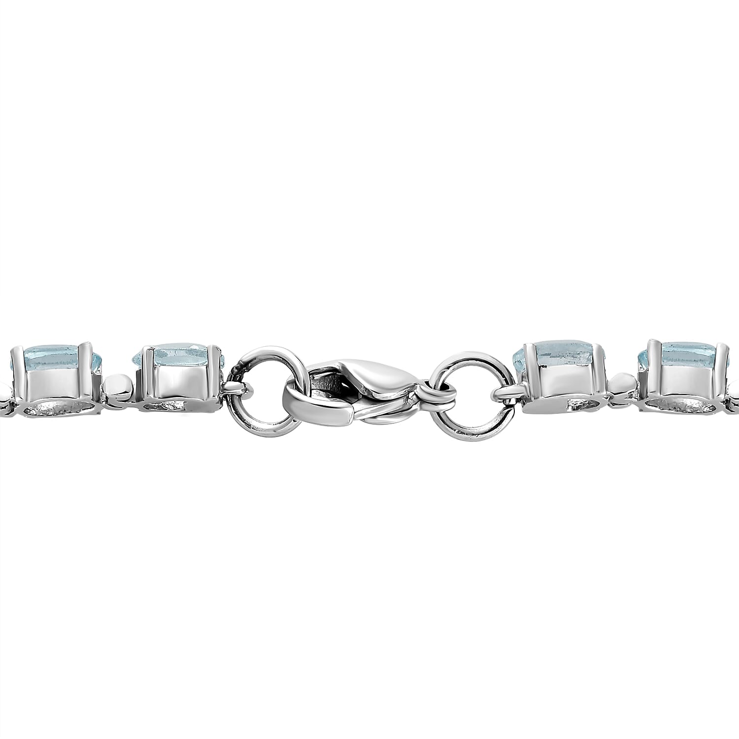 Sky Blue Topaz 14.10 ctw Bracelet in Stainless Steel (8.00 In)