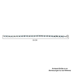 Sky Blue Topaz 14.10 ctw Bracelet in Stainless Steel (8.00 In)