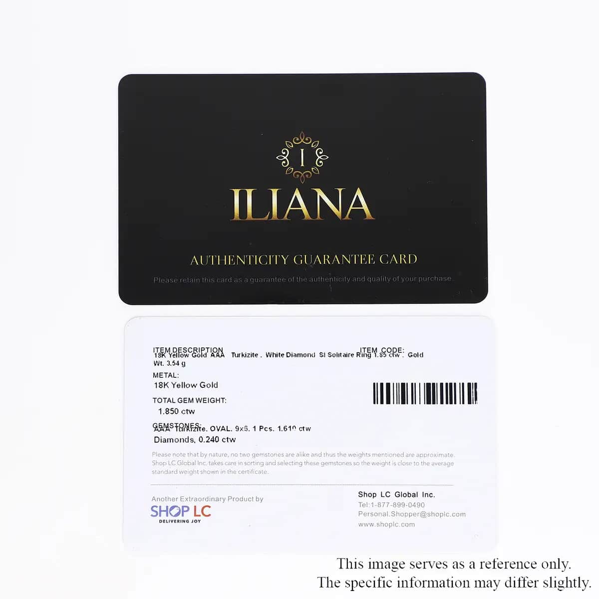 Certified and Appraised Iliana AAA Turkizite and G-H SI Diamond 1.85 ctw Ring in 18K Yellow Gold (Size 6.0) image number 7