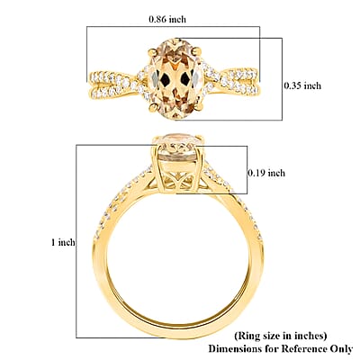 Certified and Appraised Iliana AAA Turkizite and G-H SI Diamond 1.85 ctw Ring in 18K Yellow Gold (Size 7.0)