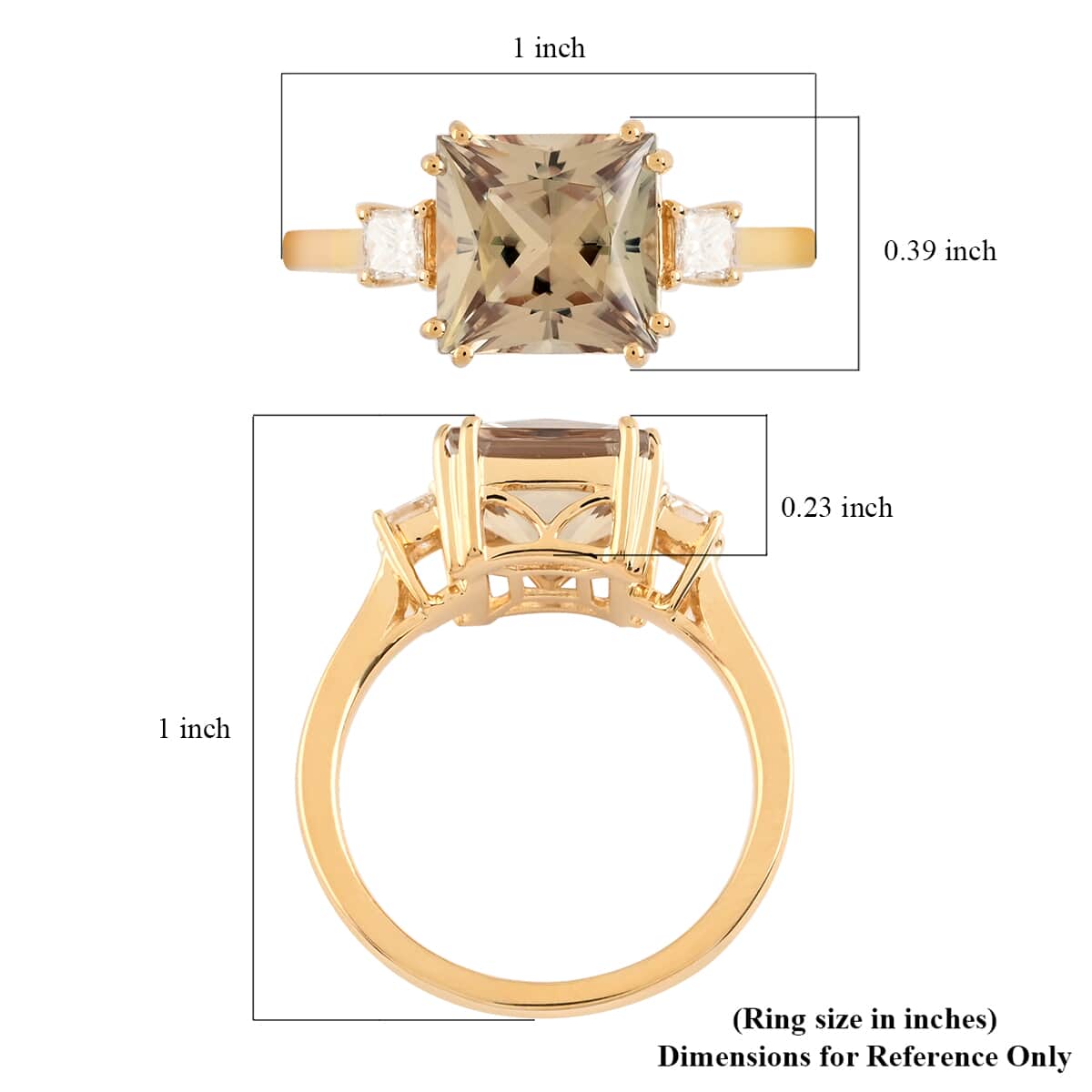 Certified & Appraised ILIANA 18K Yellow Gold AAA Turkizite and G-H SI Diamond Ring (Size 10.0) 3.75 Grams 3.00 ctw image number 5