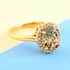 Certified & Appraised ILIANA 18K Yellow Gold AAA Turkizite and G-H SI Diamond Halo Ring (Size 10.0) 3.75 Grams 2.25 ctw image number 1