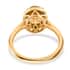 Certified & Appraised ILIANA 18K Yellow Gold AAA Turkizite and G-H SI Diamond Halo Ring (Size 10.0) 3.75 Grams 2.25 ctw image number 4