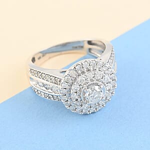 NY Closeout G-H I1-I2 Diamond 1.25 ctw Ring in 10K White Gold (Size 6.0) 5 Grams 