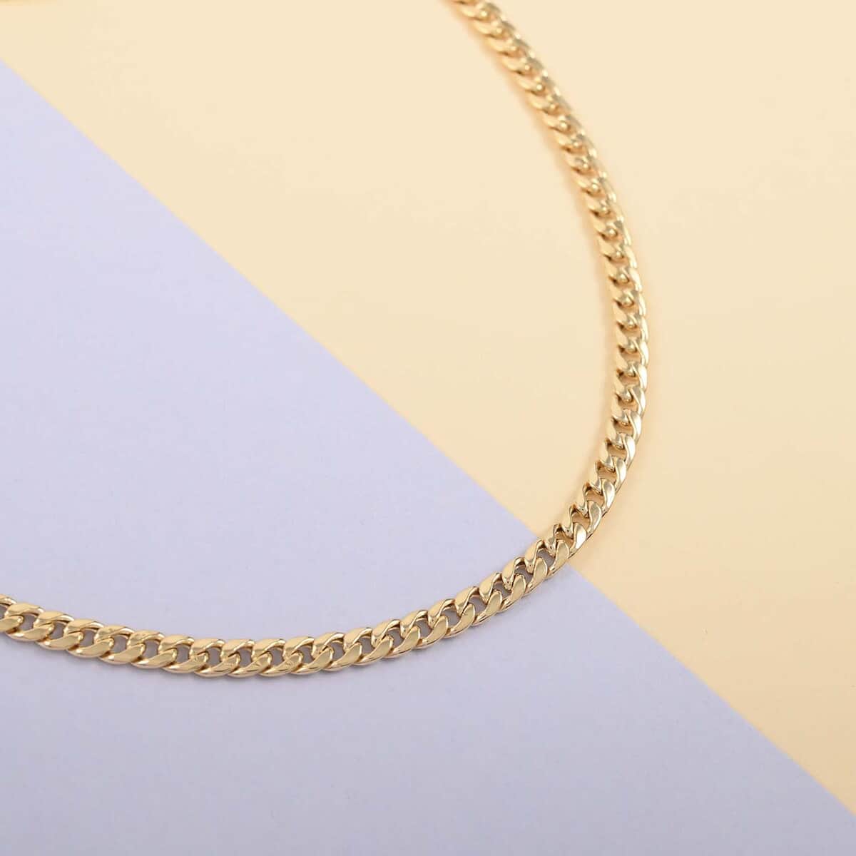 California Closeout Deal Italian 14K Yellow Gold 4.46mm Curb Necklace 26 Inches 11.4 Grams image number 1