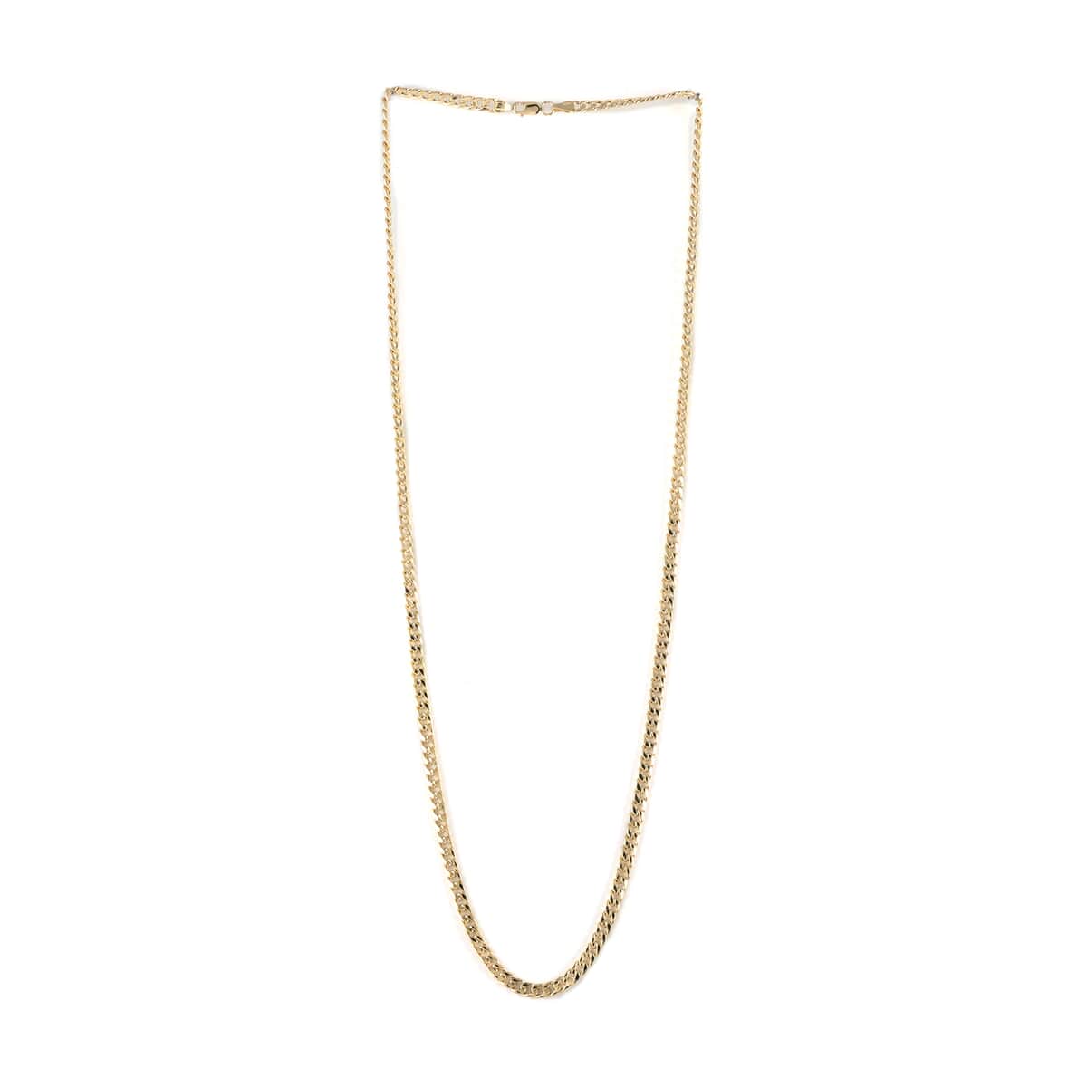 California Closeout Deal Italian 14K Yellow Gold 4.46mm Curb Necklace 26 Inches 11.4 Grams image number 2