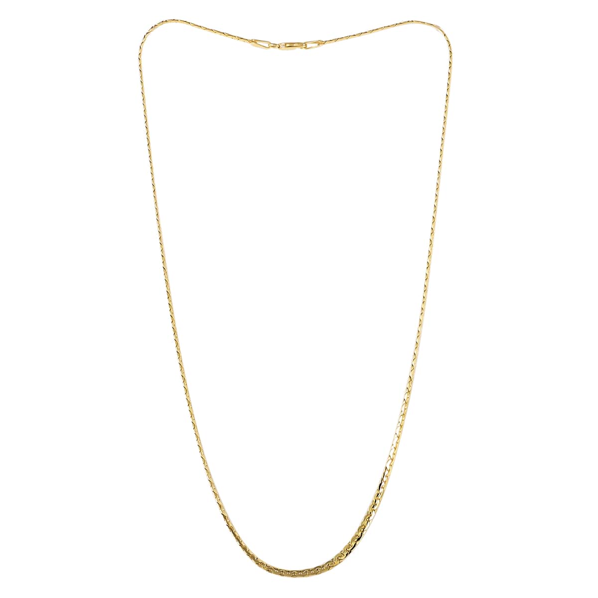 California Closeout Deal 14K Yellow Gold 2.9mm Serpentine Oval Chain Necklace 20 Inches 5.3 Grams image number 2
