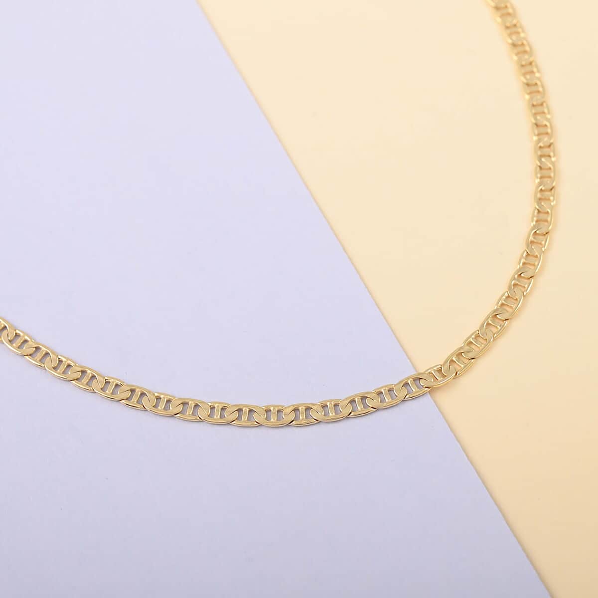 California Closeout Deal Italian 14K Yellow Gold 3.3mm Valentino Necklace 18 Inches 5 Grams image number 1