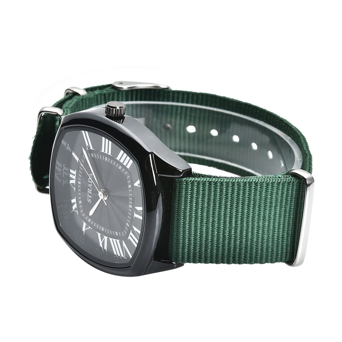 Strada Japanese Movement Watch with Green Nylon Strap (41.40x39.88mm) (5.25-7.75 In) image number 4