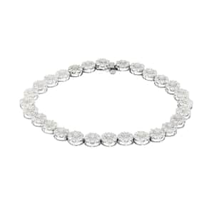 NY Closeout 14K White Gold Diamond G-H I1 Bracelet (7.50 In) 18 Grams 5.00 ctw