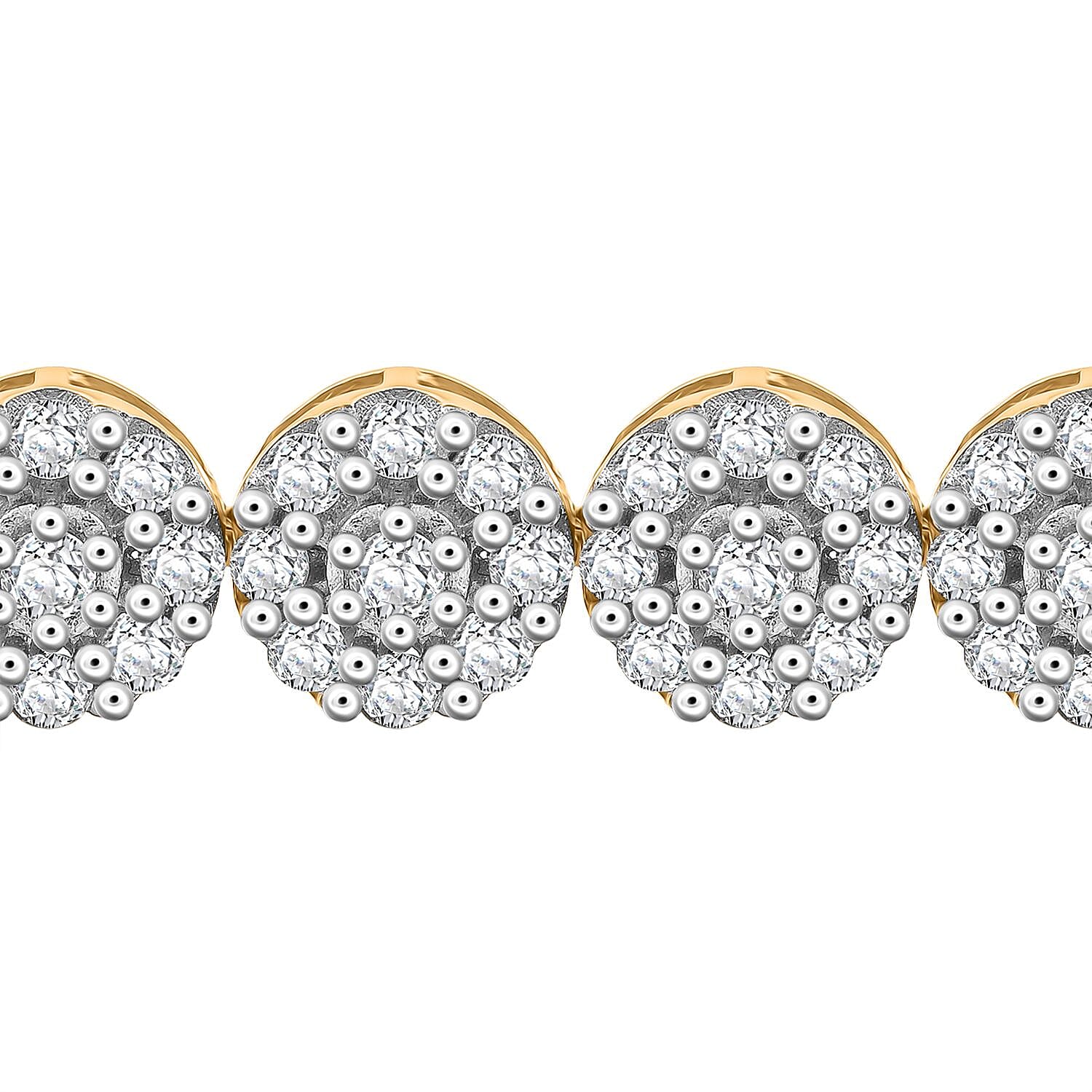 14K Yellow Gold Diamond G-H I1 Bracelet (7.50 In) 18 Grams 5.00 ctw