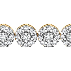 NY Closeout 14K Yellow Gold Diamond G-H I1 Bracelet (7.50 In) 18 Grams 5.00 ctw