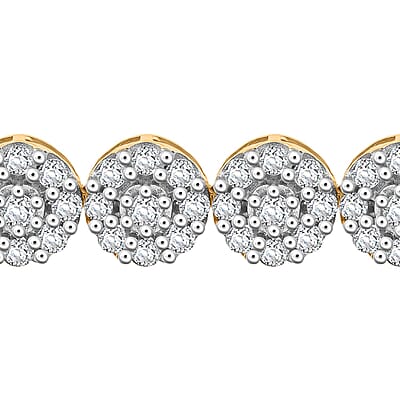 14K Yellow Gold Diamond G-H I1 Bracelet (7.50 In) 18 Grams 5.00 ctw
