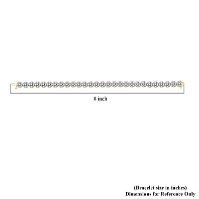 14K Yellow Gold Diamond G-H I1 Bracelet (7.50 In) 18 Grams 5.00 ctw