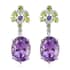 Rose De France Amethyst and Multi Gemstone Fancy Drop Earrings in Platinum Over Sterling Silver 21.50 ctw image number 0