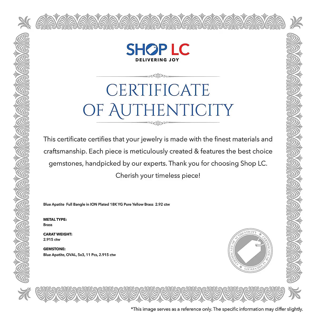 Karis Madagascar Paraiba Apatite Bangle Bracelet, Apatite Bangle, 18K Yellow Gold Plated Bracelet (8.00 In) 2.75 ctw image number 6