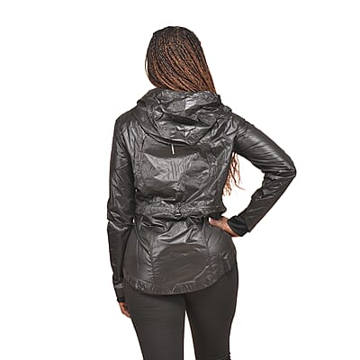 Layer8 Black Hooded Windbreaker - Large