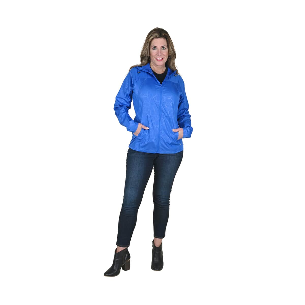 LAYER8 Royal Blue Hooded Windbreaker - Small image number 0