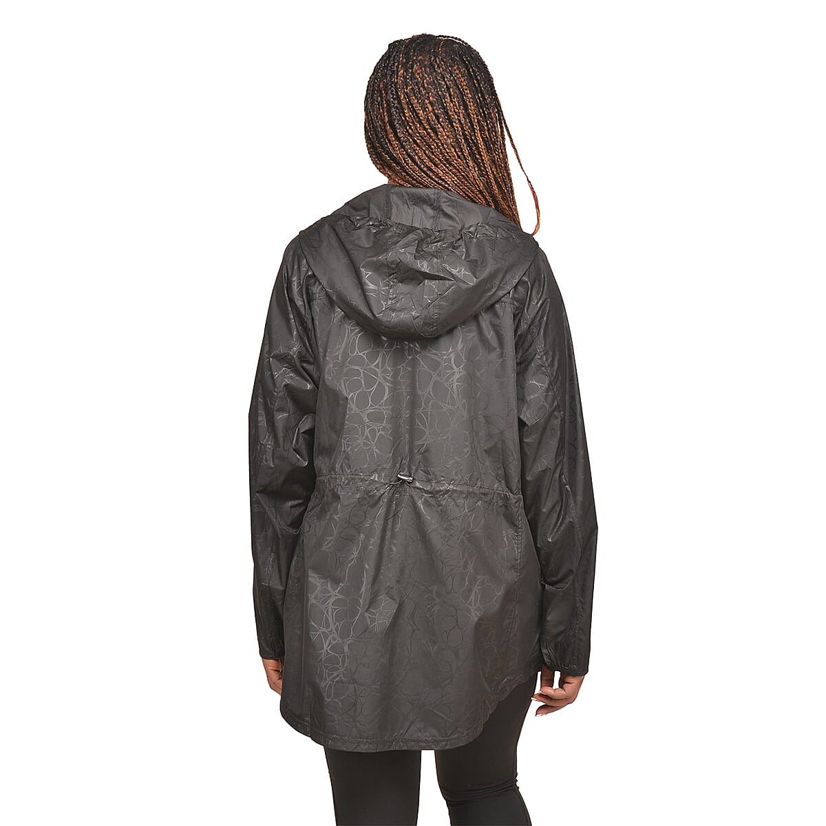 LAYER8 Polyester Black Hooded Windbreaker - XXL image number 1