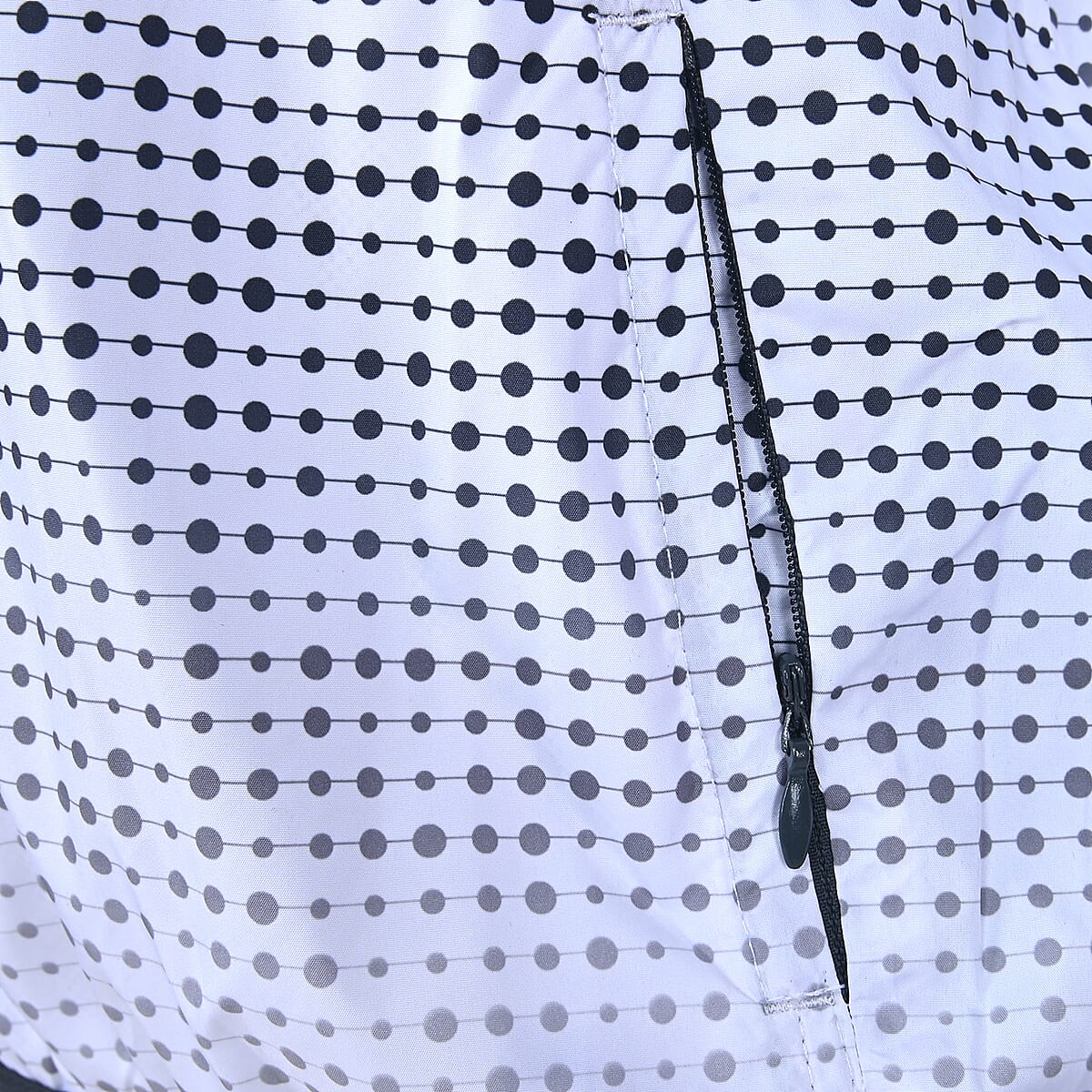 LAYER8 Black Polka Dots  Blocked Hooded Windbreaker - Large image number 4