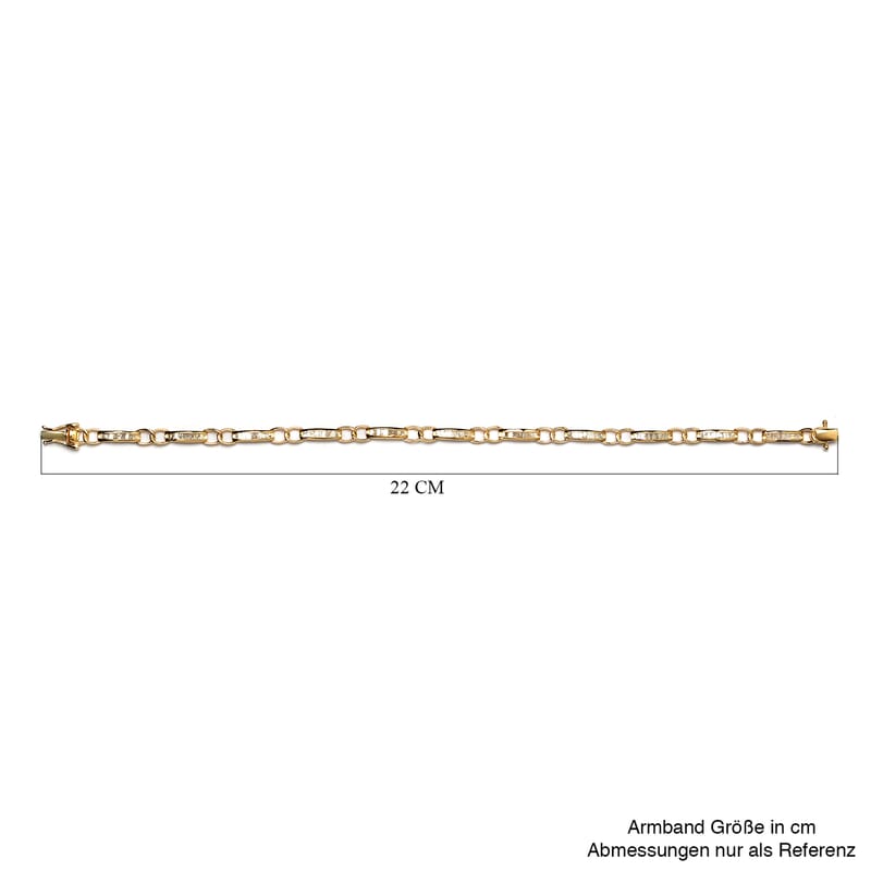 White Diamond 1.00 ctw Bracelet in 18K Vermeil Yellow Gold Over Sterling Silver (8.0 In)