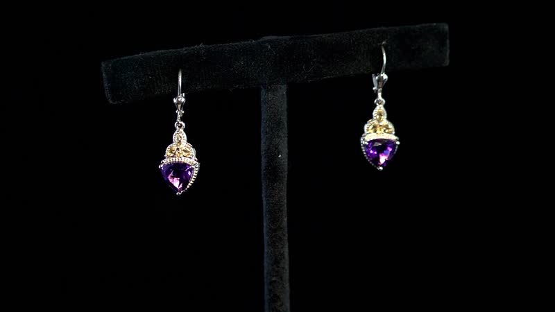 Moroccan Amethyst and Santa Ana Madeira Citrine Lever Back Earrings in Platinum Over Sterling Silver 5.65 ctw